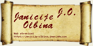 Janićije Olbina vizit kartica